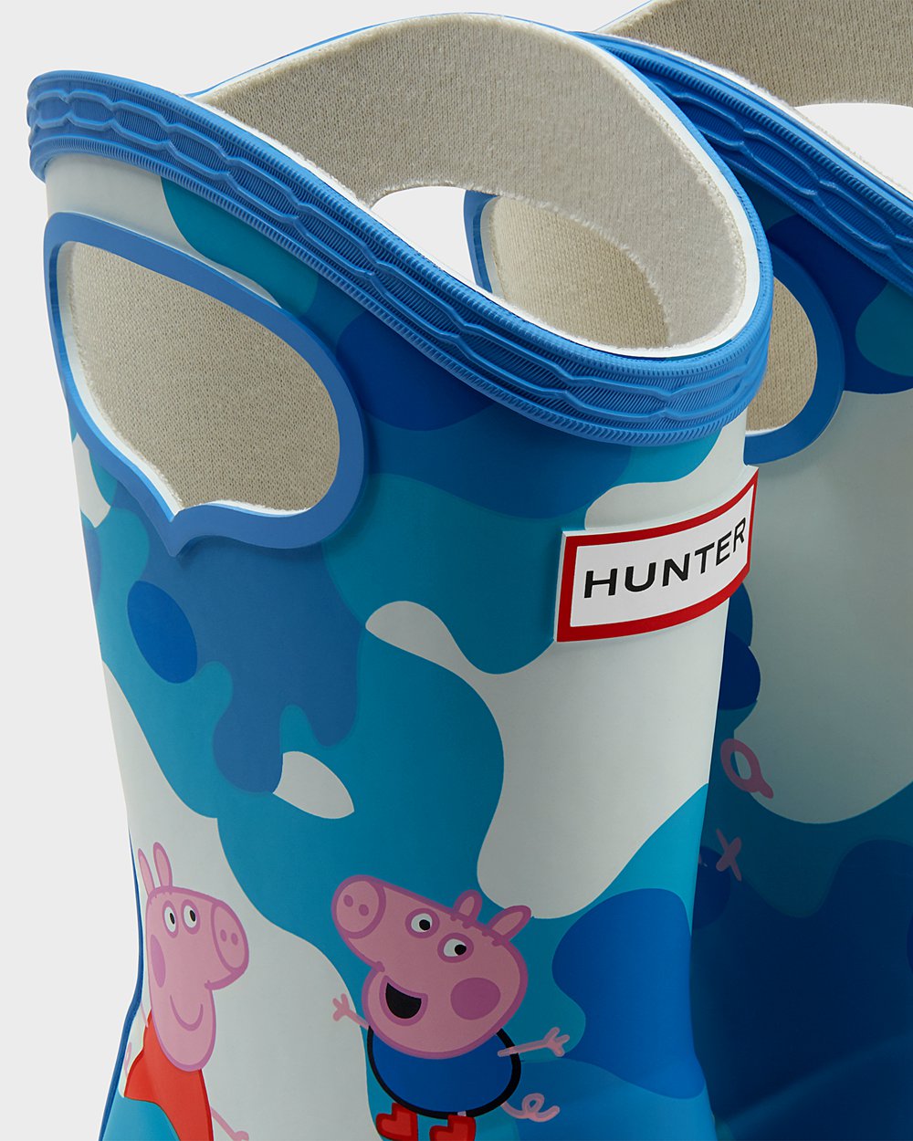 Kids Hunter Rain Boots Blue - Original First Peppa Pig Grab Handle - 3206517-DE